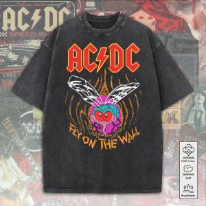 AC/DC 2D Acid Washed Cotton Shirt - ANHNV 4979