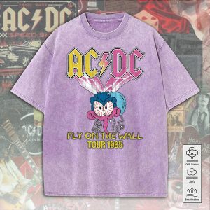 AC/DC 2D Acid Washed Cotton Shirt - ANHNV 4980