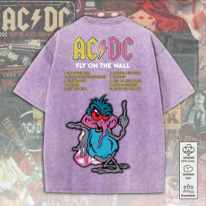 AC/DC 2D Acid Washed Cotton Shirt - ANHNV 4980