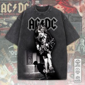 AC/DC 2D Acid Washed Cotton Shirt - ANHNV 4981