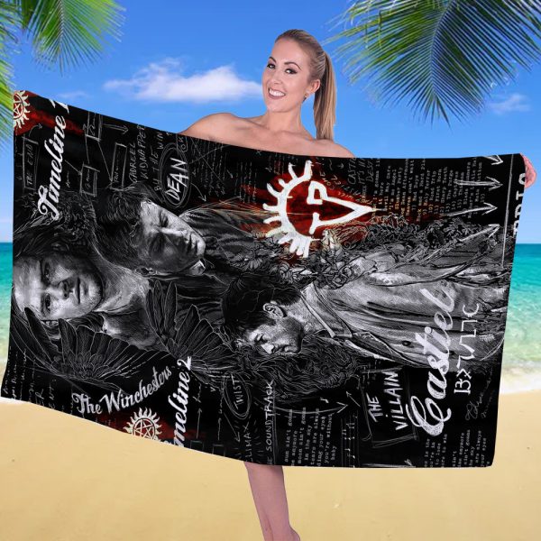 Supernatural Rectangle Beach Towel - ANHNV 5003