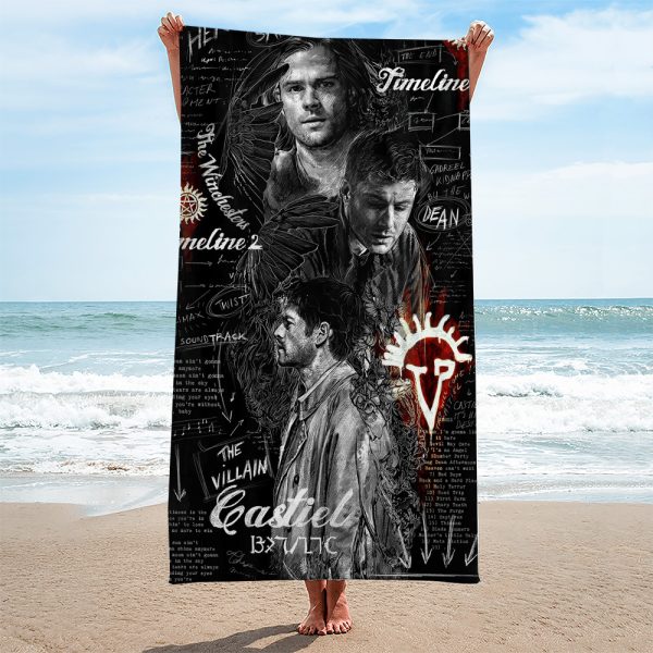 Supernatural Rectangle Beach Towel - ANHNV 5003