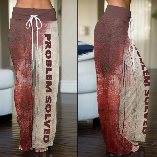 Horror Movies High-Waisted Straight-Leg Trousers - ANHNV 5008