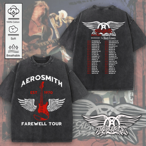 Aerosmith 2D Acid Washed Cotton Shirt - HOATT 5670