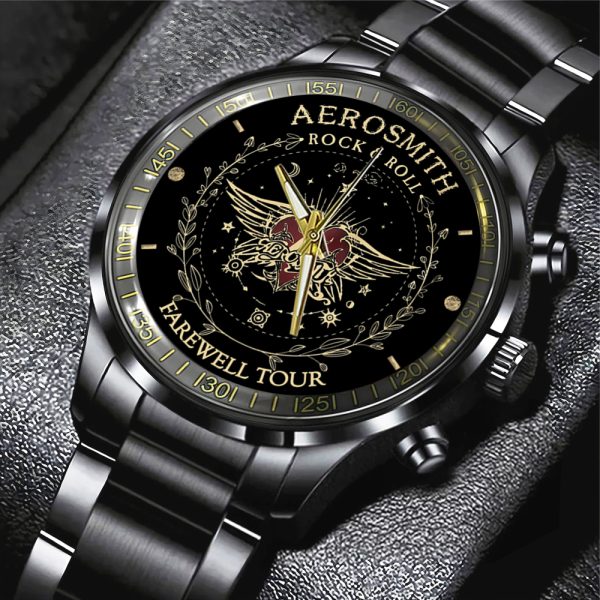 Aerosmith Black Stainless Steel Watch - MAITM 7481