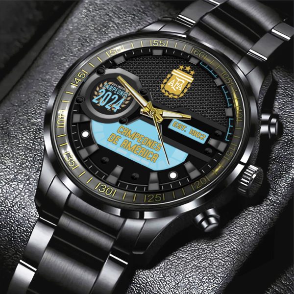 Argentina National Football Team Black Stainless Steel Watch - MAITM 7360