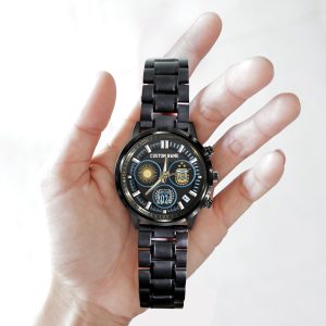 Personalized Argentina National Football Team Black Stainless Steel Watch - TANTN 7417