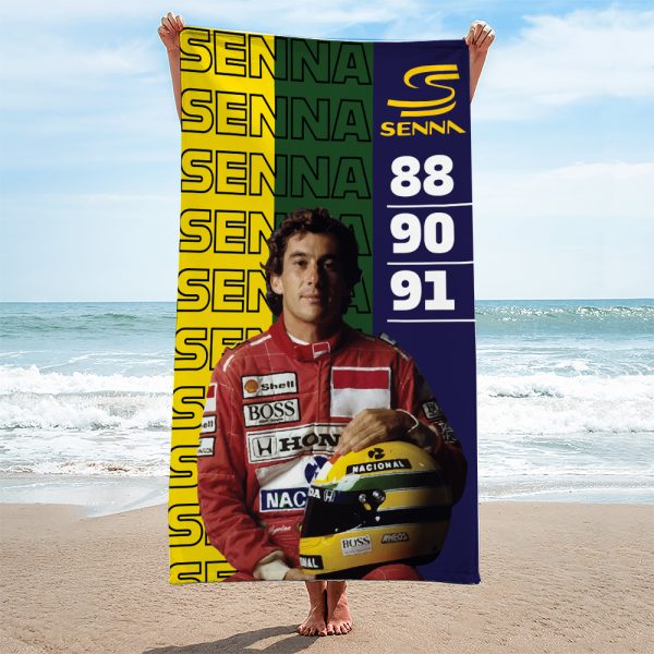 Ayrton Senna Rectangle Beach Towel - HOATT 5617