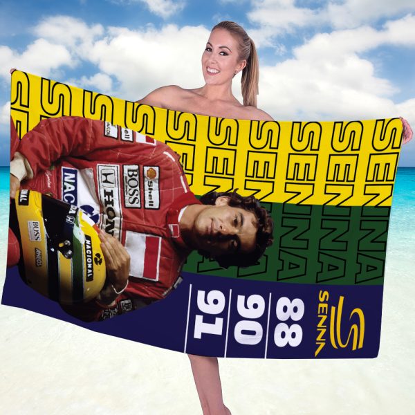 Ayrton Senna Rectangle Beach Towel - HOATT 5617