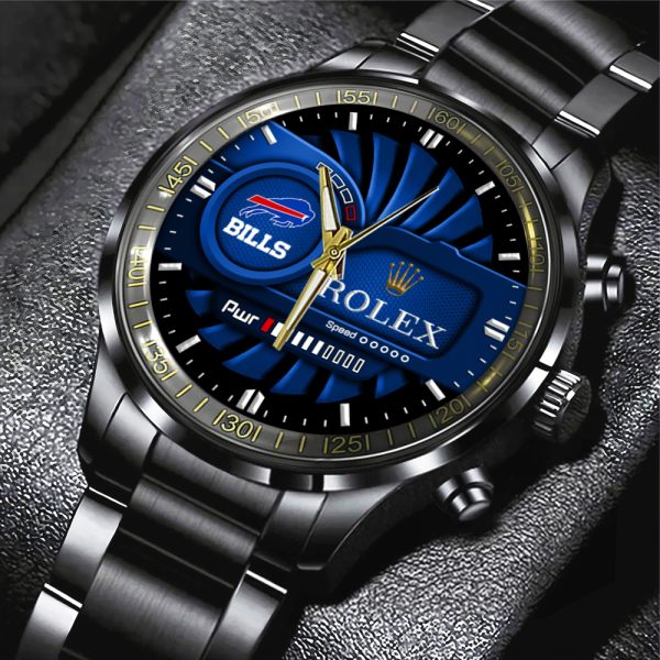 Buffalo Bills x Rolex Black Stainless Steel Watch - MAITM 7423