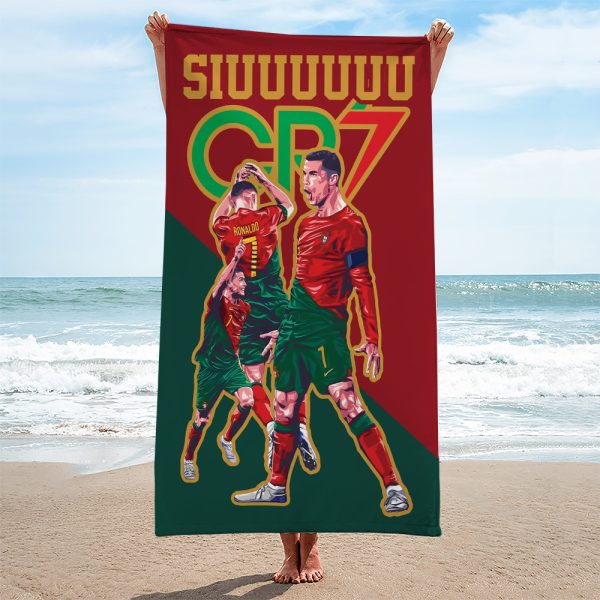 Cristiano Ronaldo x Portugal National Football Team Rectangle Beach Towel - TANTN 7370