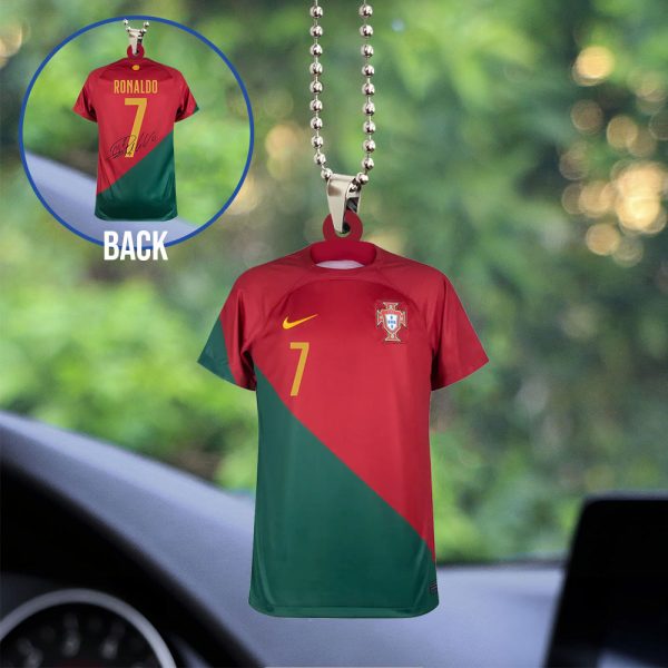 Cristiano Ronaldo x Portugal National Football Team Custom Shape 2-sided Acrylic Car Ornament - TANTN 7335