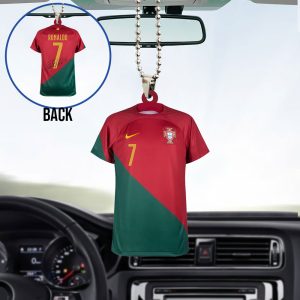 Cristiano Ronaldo x Portugal National Football Team Custom Shape 2-sided Acrylic Car Ornament - TANTN 7335