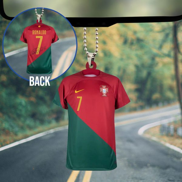 Cristiano Ronaldo x Portugal National Football Team Custom Shape 2-sided Acrylic Car Ornament - TANTN 7335