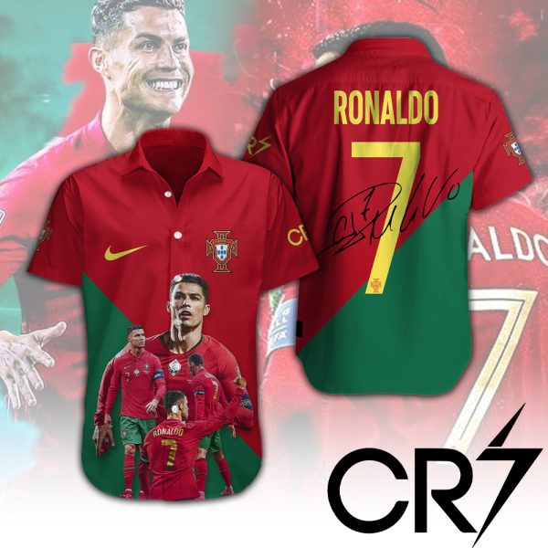 Cristiano Ronaldo x Portugal National Football Team Short Sleeve Dress Shirt - HOATT 5444.1