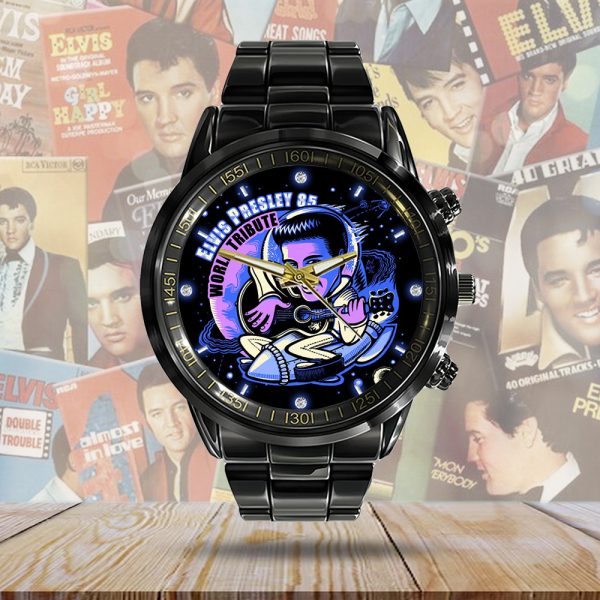 Elvis Presley Black Stainless Steel Watch - GNE 752