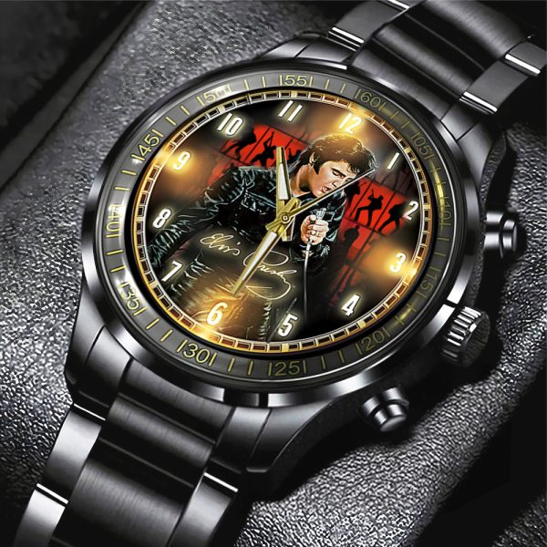 Elvis Presley Black Stainless Steel Watch - MAITM 7283