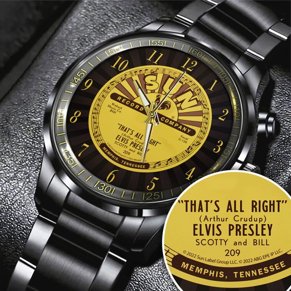 Elvis Presley Black Stainless Steel Watch - MAITM 7476