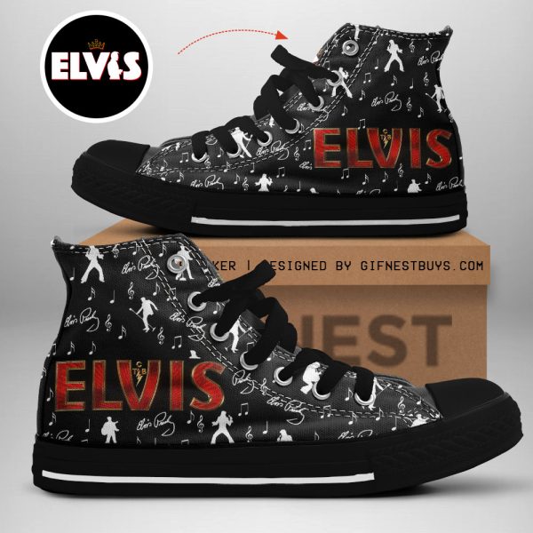 Elvis Presley High Top Canvas Shoes - GNE 782