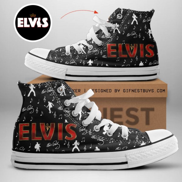 Elvis Presley High Top Canvas Shoes - GNE 782