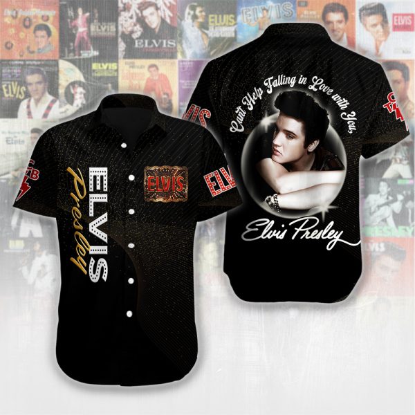 Elvis Presley Short Sleeve Dress Shirt - HUANNM 5534