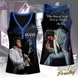 Elvis Presley Women V-Neck Ribbed Tank Top - HOATT 5487