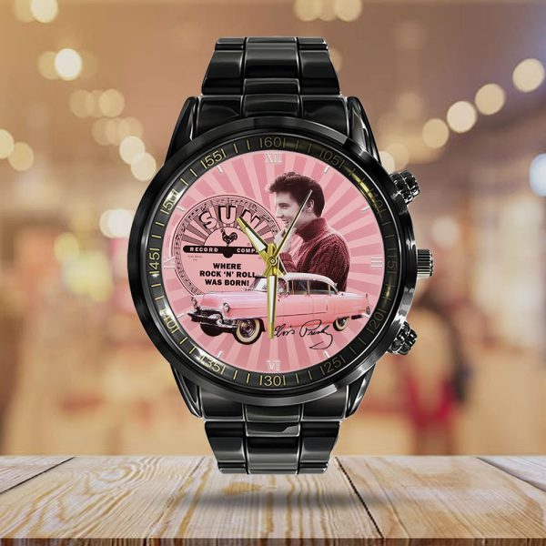 Elvis Presley Black Stainless Steel Watch - GNE 664