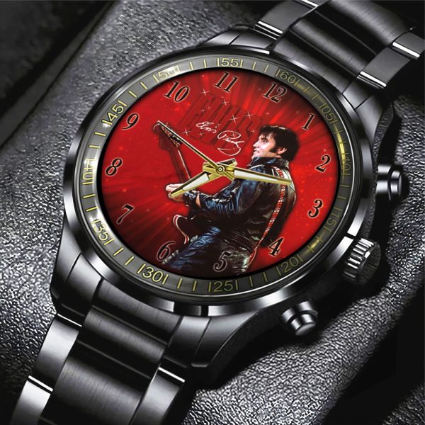 Elvis Presley Black Stainless Steel Watch - GNE 665