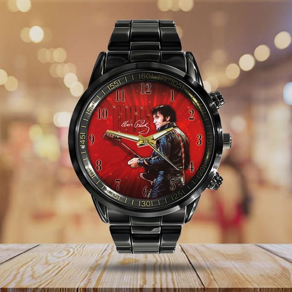 Elvis Presley Black Stainless Steel Watch - GNE 665