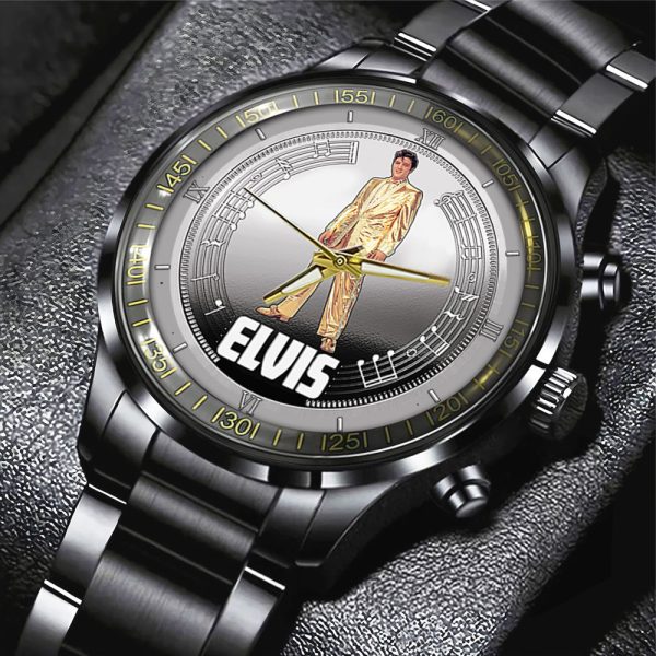 Elvis Presley Black Stainless Steel Watch - GNE 666