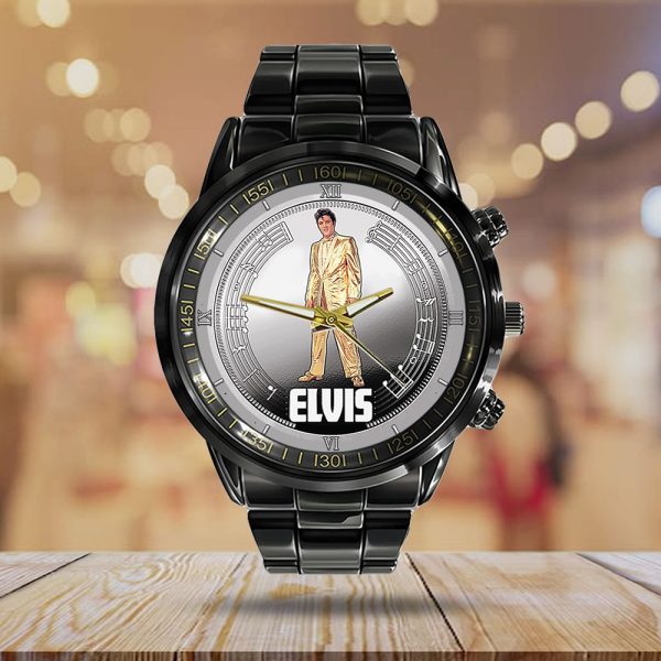 Elvis Presley Black Stainless Steel Watch - GNE 666