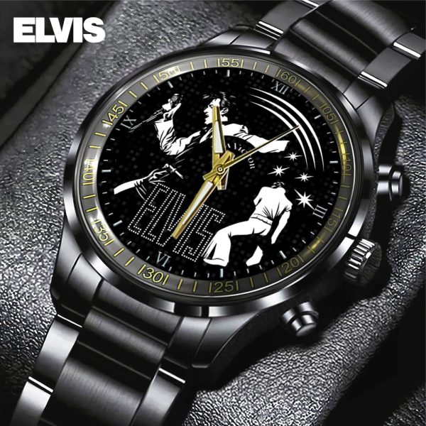 Elvis Presley Black Stainless Steel Watch - GNE 795