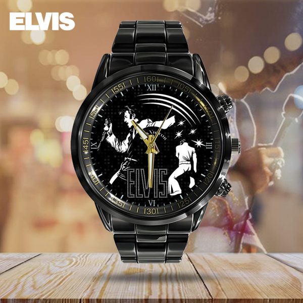 Elvis Presley Black Stainless Steel Watch - GNE 795