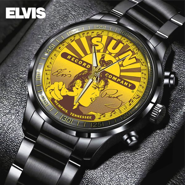 Elvis Presley Black Stainless Steel Watch - GNE 798