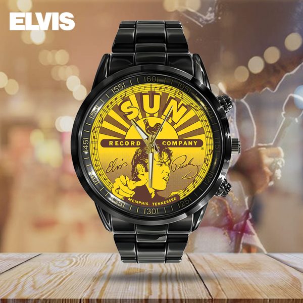 Elvis Presley Black Stainless Steel Watch - GNE 798