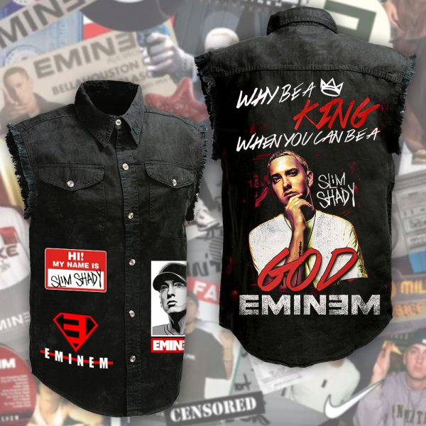 Eminem 3D Lightweight Sleeveless Denim Shirt - ANHNV 4953