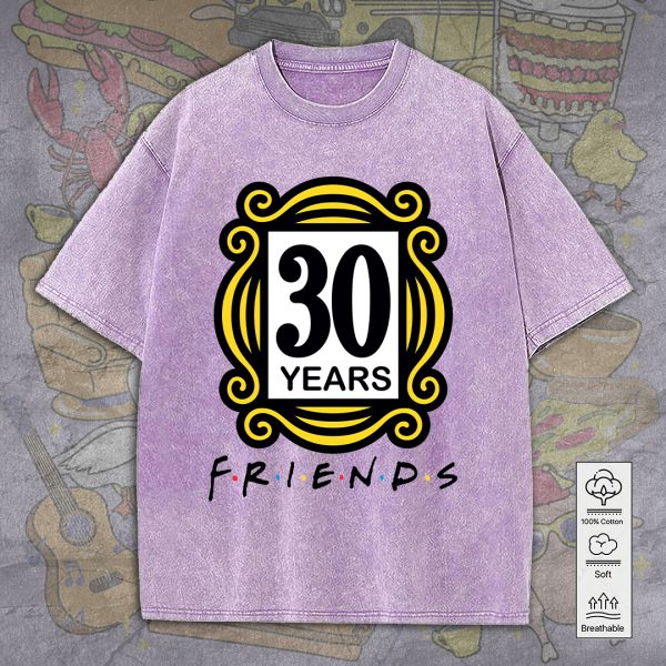 Friends 2D Acid Washed Cotton Shirt - TANTN 7595