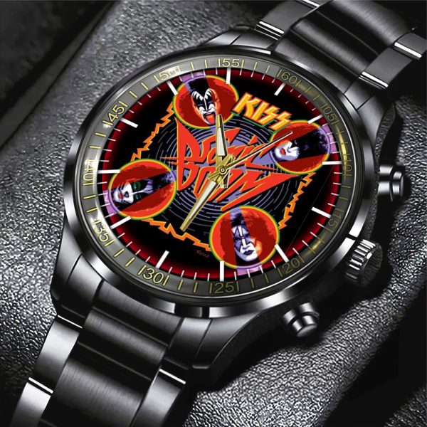 Kiss Band Black Stainless Steel Watch - GNE 688