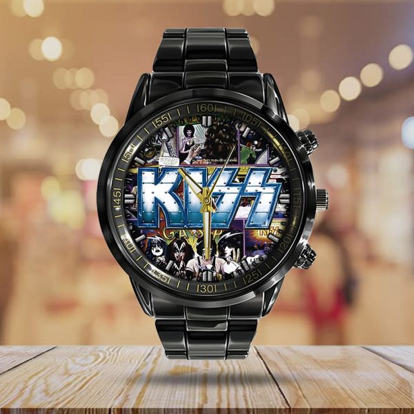 Kiss Band Black Stainless Steel Watch - GNE 651