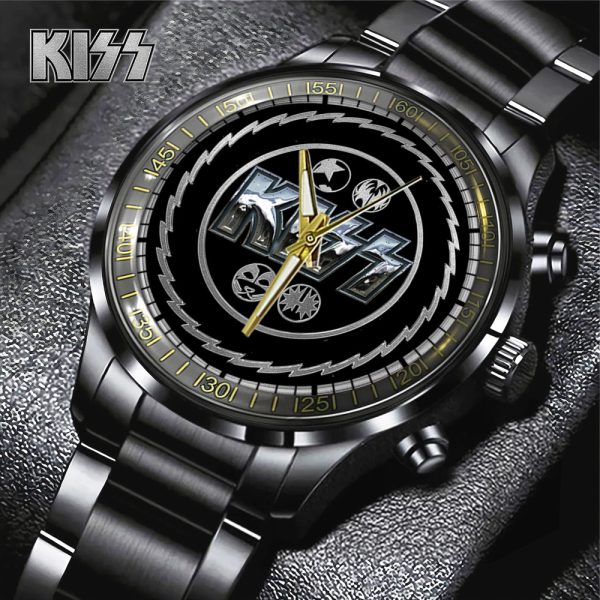 Kiss Band Black Stainless Steel Watch - GNE 656