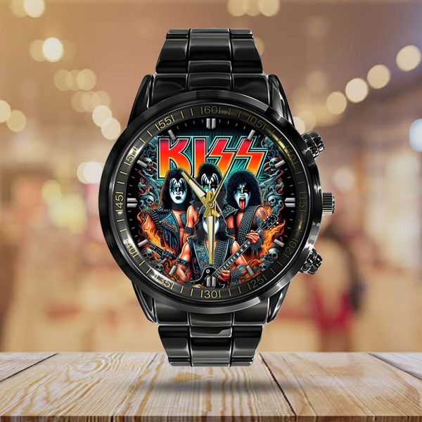 Kiss Band Black Stainless Steel Watch - GNE 671