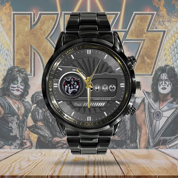 Kiss Band Black Stainless Steel Watch - HOATT 5627