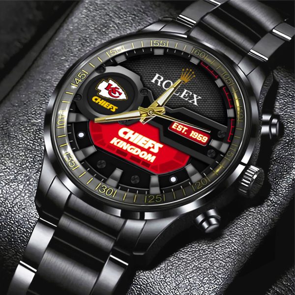 Kansas City Chiefs x Rolex Black Stainless Steel Watch - MAITM 7436