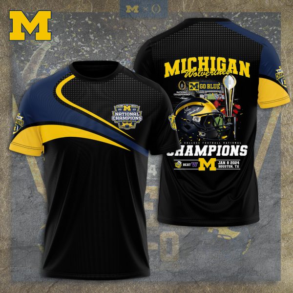 Michigan Wolverines Football 3D Apparel - TANTN 7489