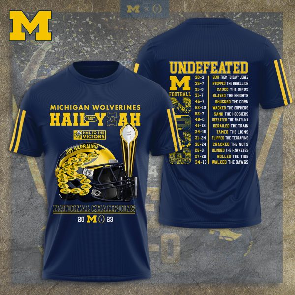 Michigan Wolverines Football 3D Apparel - TANTN 7491