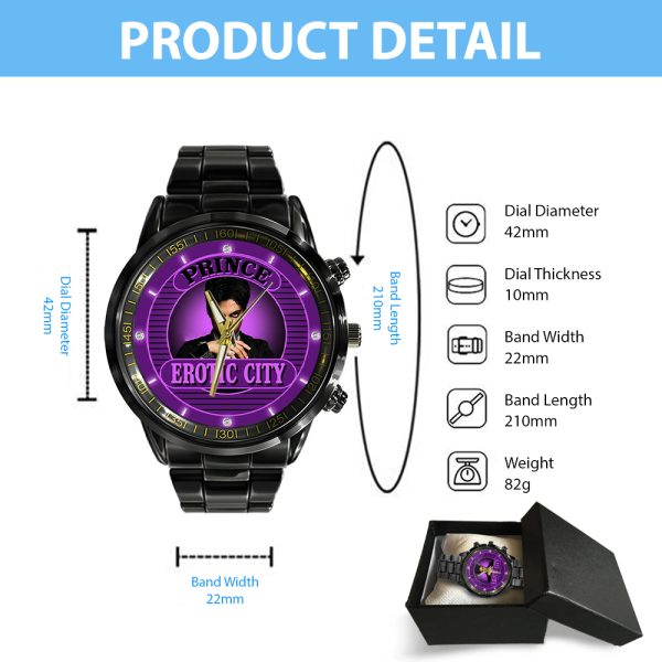 Prince Black Stainless Steel Watch - GNE 788