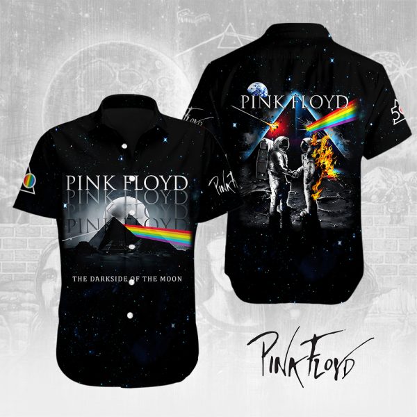 Pink Floyd Short Sleeve Dress Shirt - HUANNM 5493.1