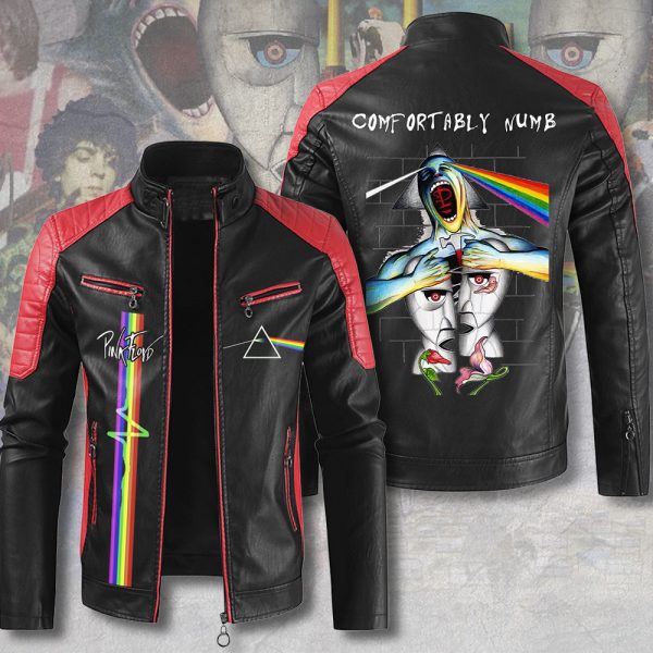 Pink Floyd Premium Leather Bomber - HUANNM 5499