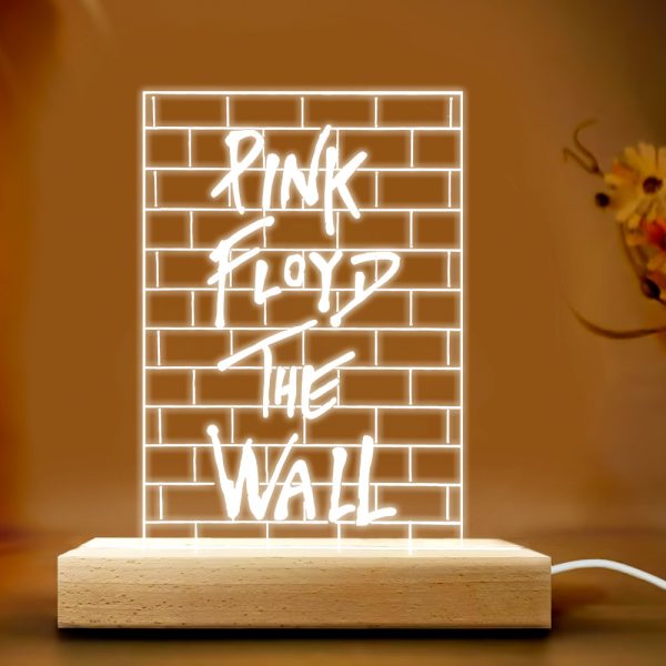 Pink Floyd Led Light with Wooden Base (7 Colors) - GNE 780