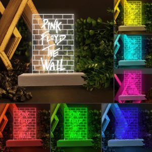 Pink Floyd Led Light with Wooden Base (7 Colors) - GNE 780